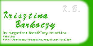 krisztina barkoczy business card